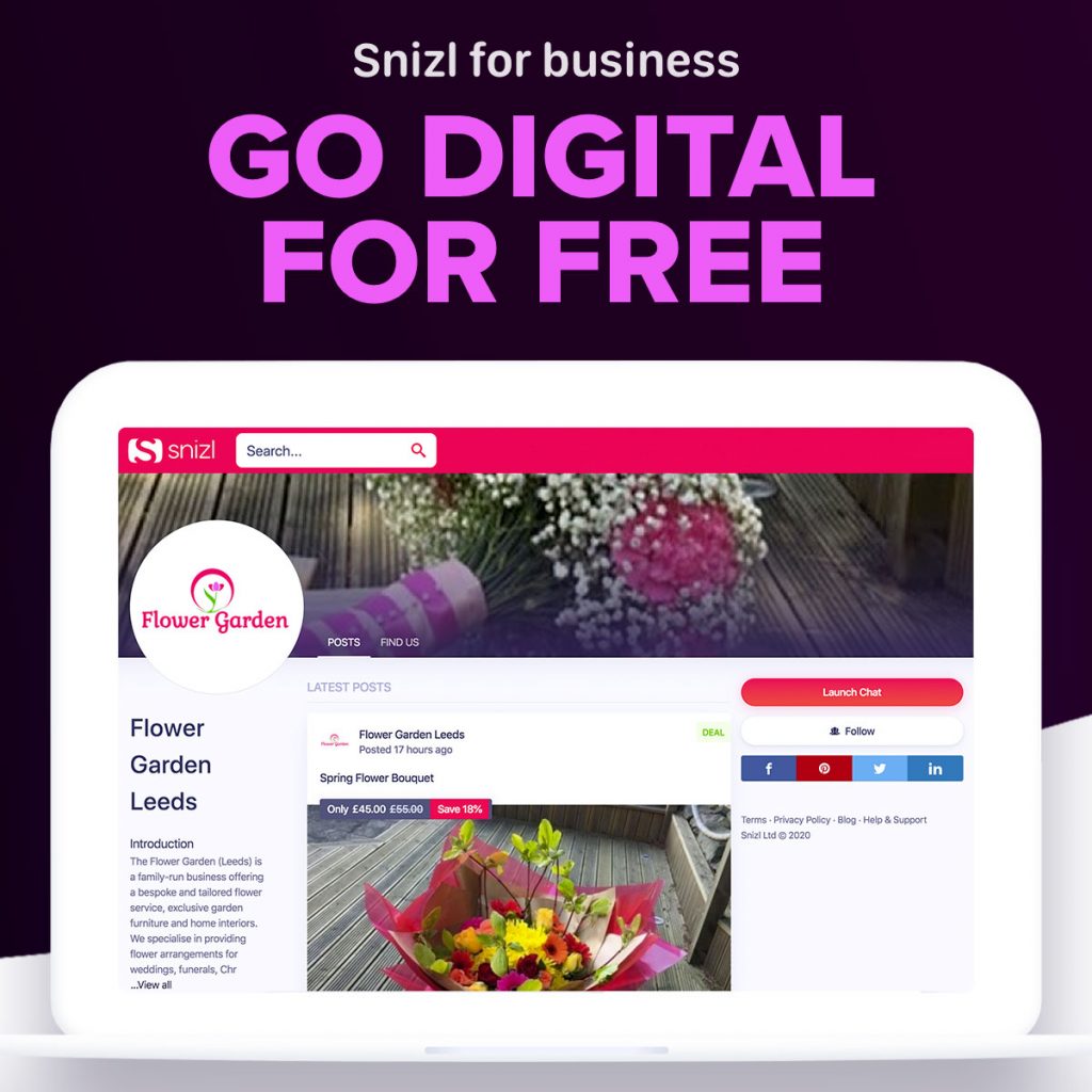 Go digital for free with Snizl and promote your delivery service